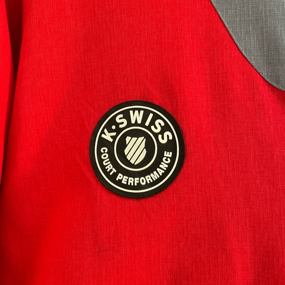 K-SWISS AUTHENTIC RED & GREY PUFFER JACKET FOR MEN’S & WOMEN’S - Picture 5 of 13